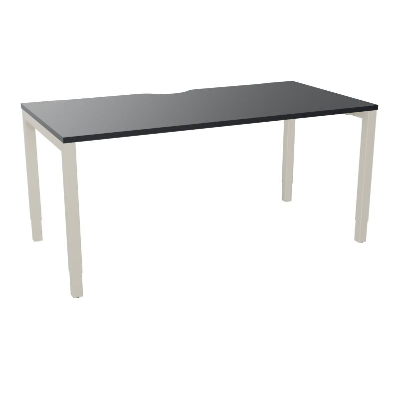 BUREAU ARIAL T RECT ECHANC.L160XP80 EP25 PIED CARRE ARCHE REGLABLE  R9 ZC