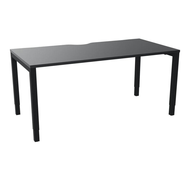 BUREAU ARIAL T RECT ECHANC.L160XP80 EP25 PIED CARRE ARCHE REGLABLE  R9 ZP