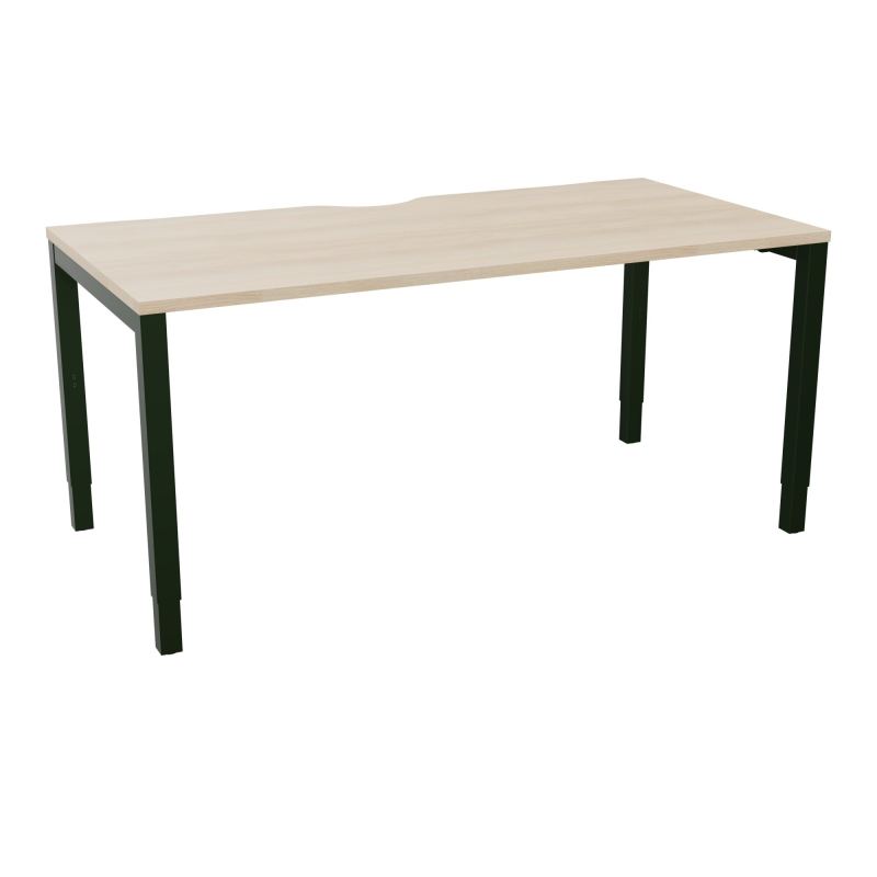 BUREAU ARIAL T RECT ECHANC.L160XP80 EP25 PIED CARRE ARCHE REGLABLE RZ ST