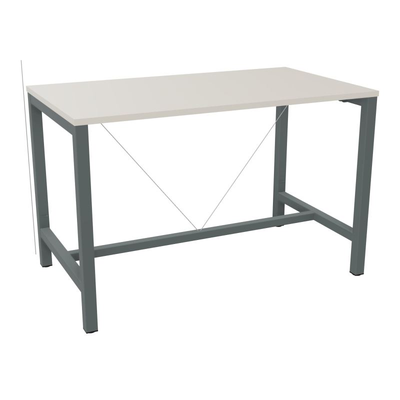 ARIAL T. REU L140XP80XH90 PIEDS ARCHE CARREE AVEC REPOSE PIED