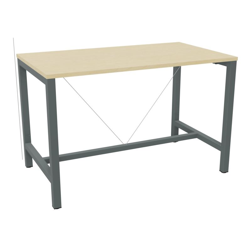 ARIAL T. REU L140XP80XH90 PIEDS ARCHE CARREE AVEC REPOSE PIED