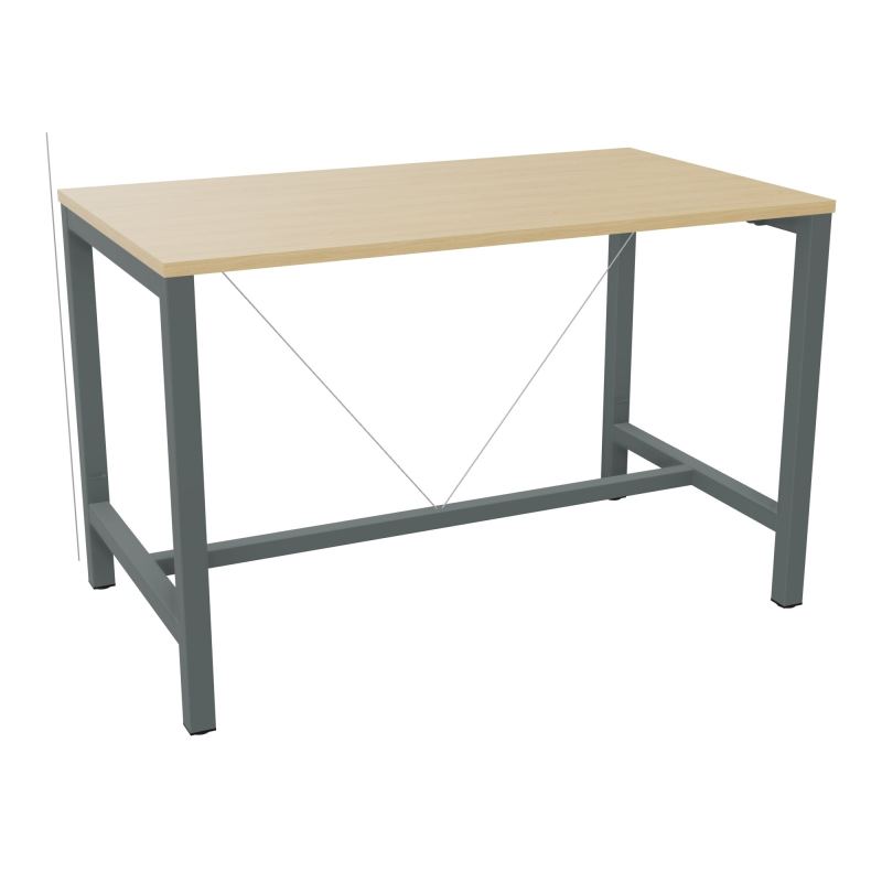 ARIAL T. REU L140XP80XH90 PIEDS ARCHE CARREE AVEC REPOSE PIED