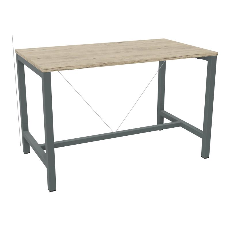 ARIAL T. REU L140XP80XH90 PIEDS ARCHE CARREE AVEC REPOSE PIED