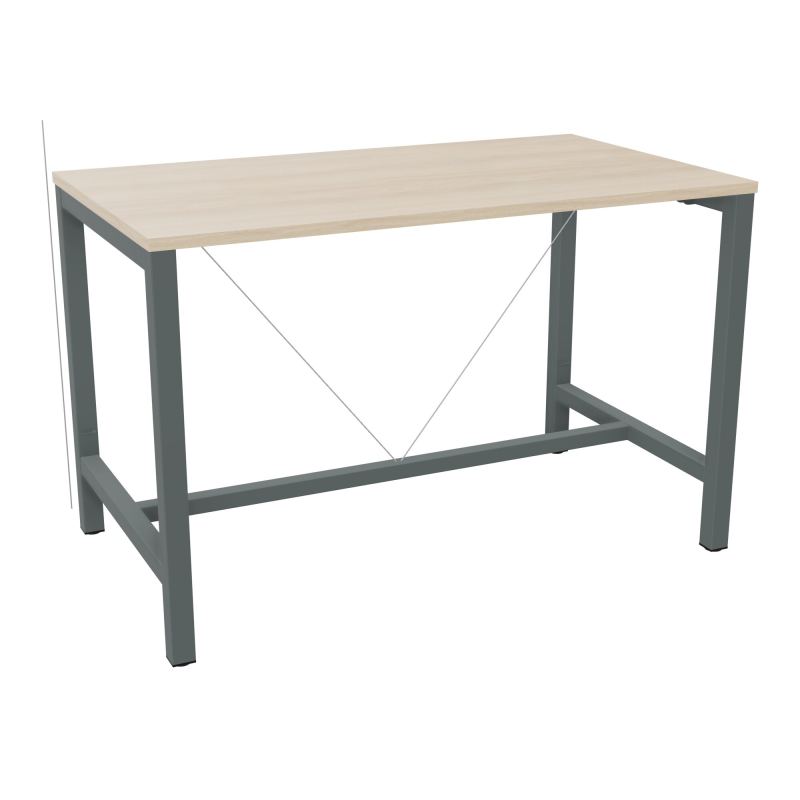 ARIAL T. REU L140XP80XH90 PIEDS ARCHE CARREE AVEC REPOSE PIED