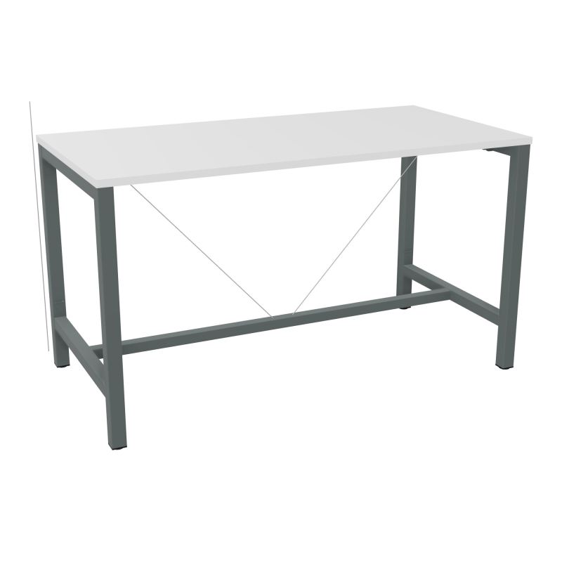ARIAL T. REU L160XP80XH90 PIEDS ARCHE CARREE AVEC REPOSE PIED