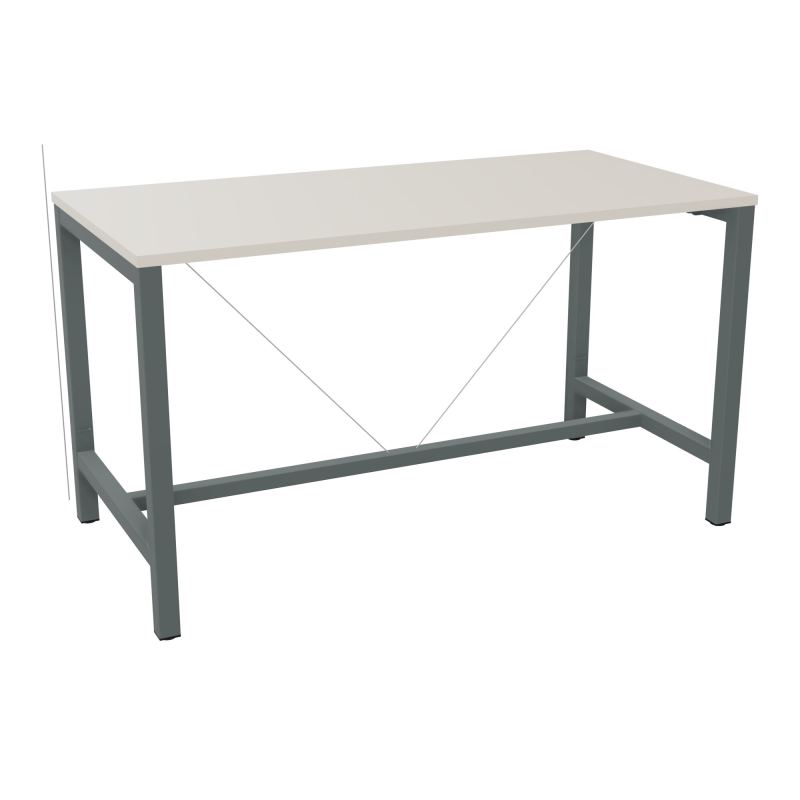 ARIAL T. REU L160XP80XH90 PIEDS ARCHE CARREE AVEC REPOSE PIED