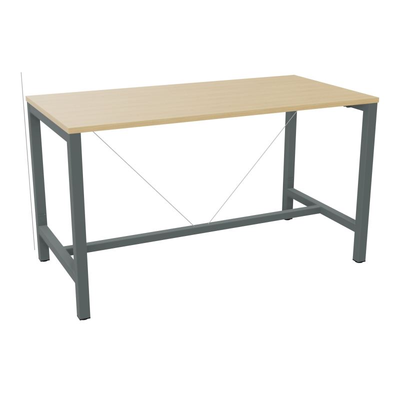 ARIAL T. REU L160XP80XH90 PIEDS ARCHE CARREE AVEC REPOSE PIED