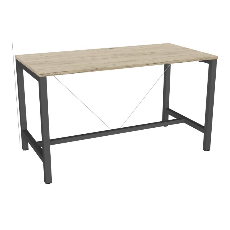 ARIAL T. REU L160XP80XH90 PIEDS ARCHE CARREE AVEC REPOSE PIED