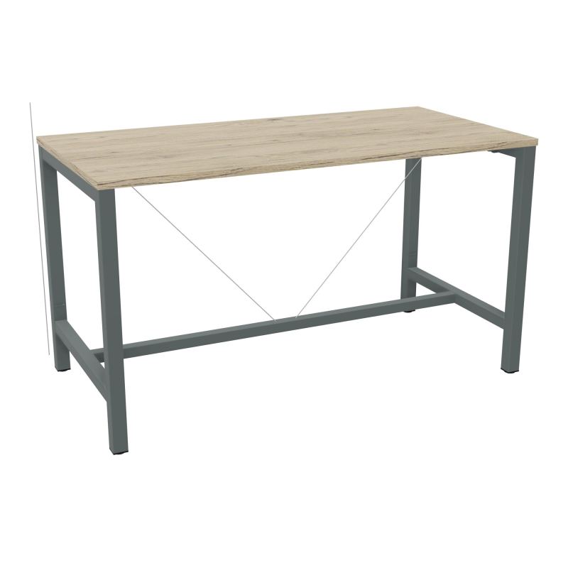 ARIAL T. REU L160XP80XH90 PIEDS ARCHE CARREE AVEC REPOSE PIED