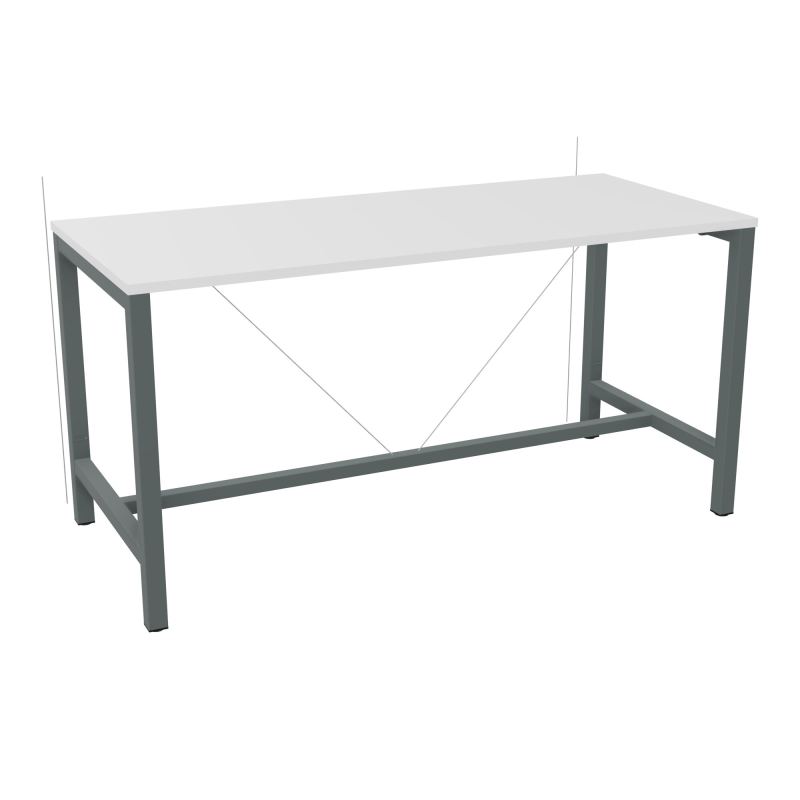 ARIAL T. REU L180XP80XH90 PIEDS ARCHE CARREE AVEC REPOSE PIED