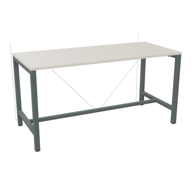 ARIAL T. REU L180XP80XH90 PIEDS ARCHE CARREE AVEC REPOSE PIED