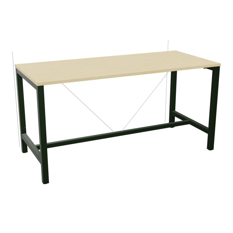 ARIAL T. REU L180XP80XH90 PIEDS ARCHE CARREE AVEC REPOSE PIED