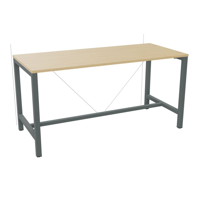 ARIAL T. REU L180XP80XH90 PIEDS ARCHE CARREE AVEC REPOSE PIED