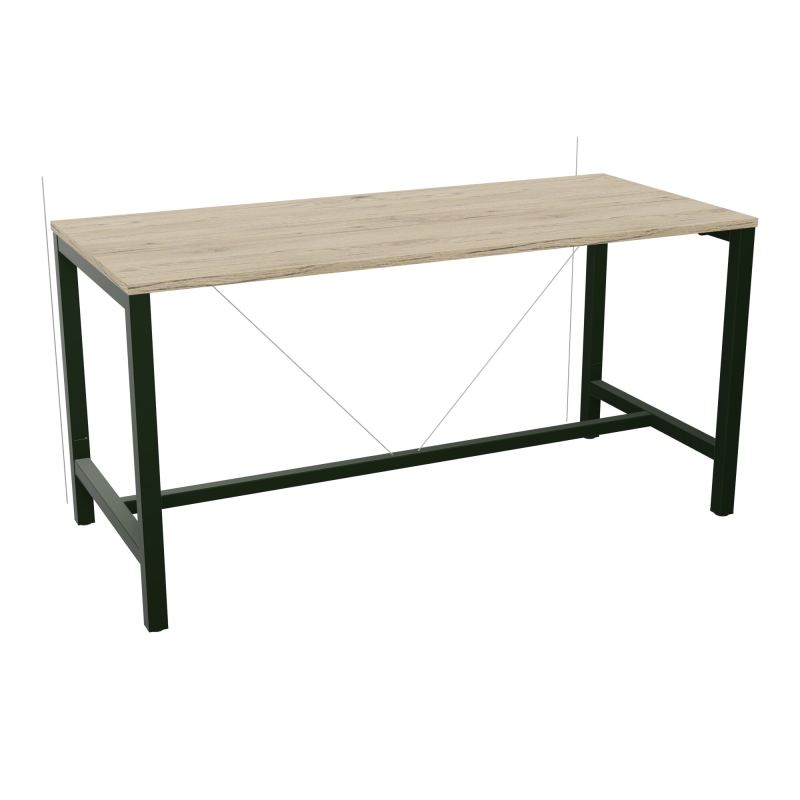ARIAL T. REU L180XP80XH90 PIEDS ARCHE CARREE AVEC REPOSE PIED