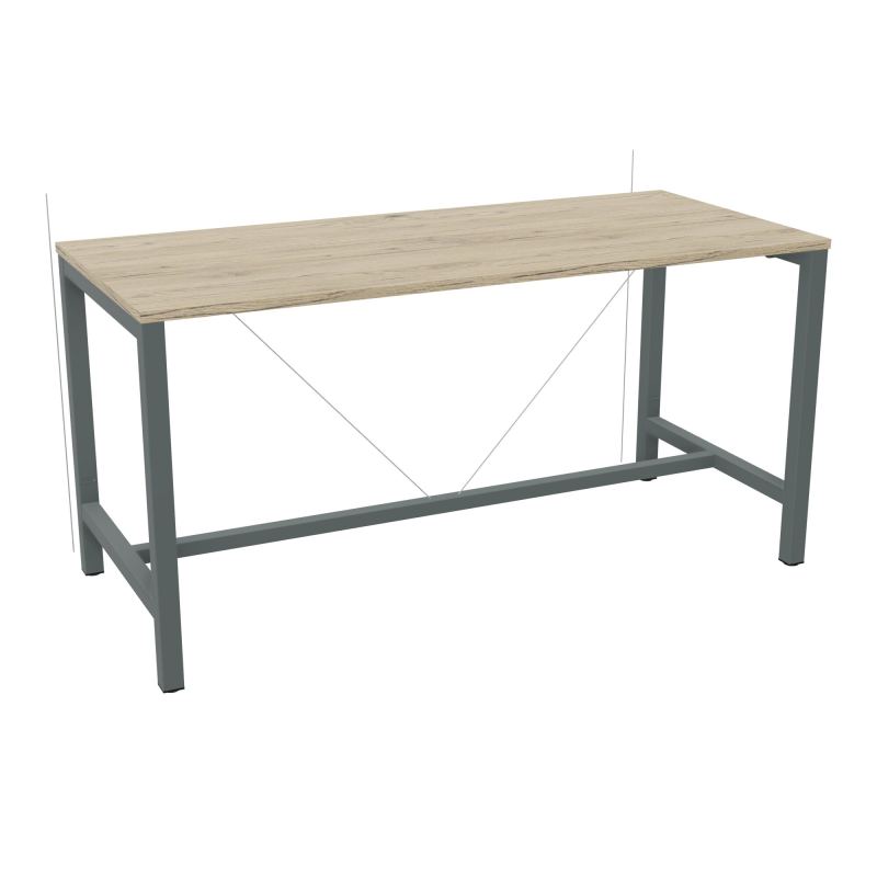 ARIAL T. REU L180XP80XH90 PIEDS ARCHE CARREE AVEC REPOSE PIED