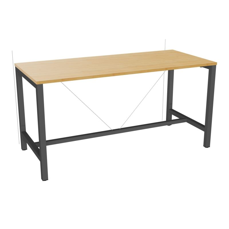 ARIAL T. REU L180XP80XH90 PIEDS ARCHE CARREE AVEC REPOSE PIED