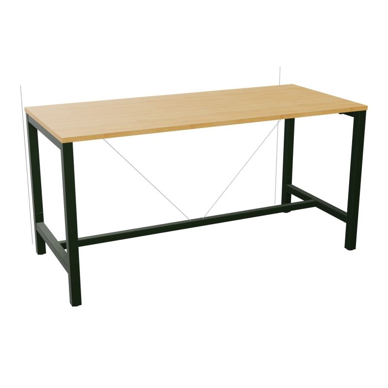 ARIAL T. REU L180XP80XH90 PIEDS ARCHE CARREE AVEC REPOSE PIED