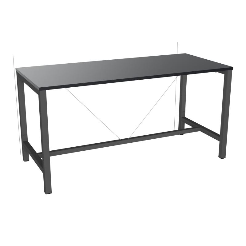ARIAL T. REU L180XP80XH90 PIEDS ARCHE CARREE AVEC REPOSE PIED