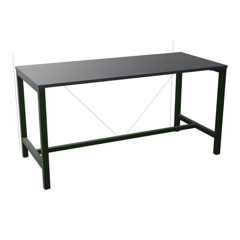 ARIAL T. REU L180XP80XH90 PIEDS ARCHE CARREE AVEC REPOSE PIED