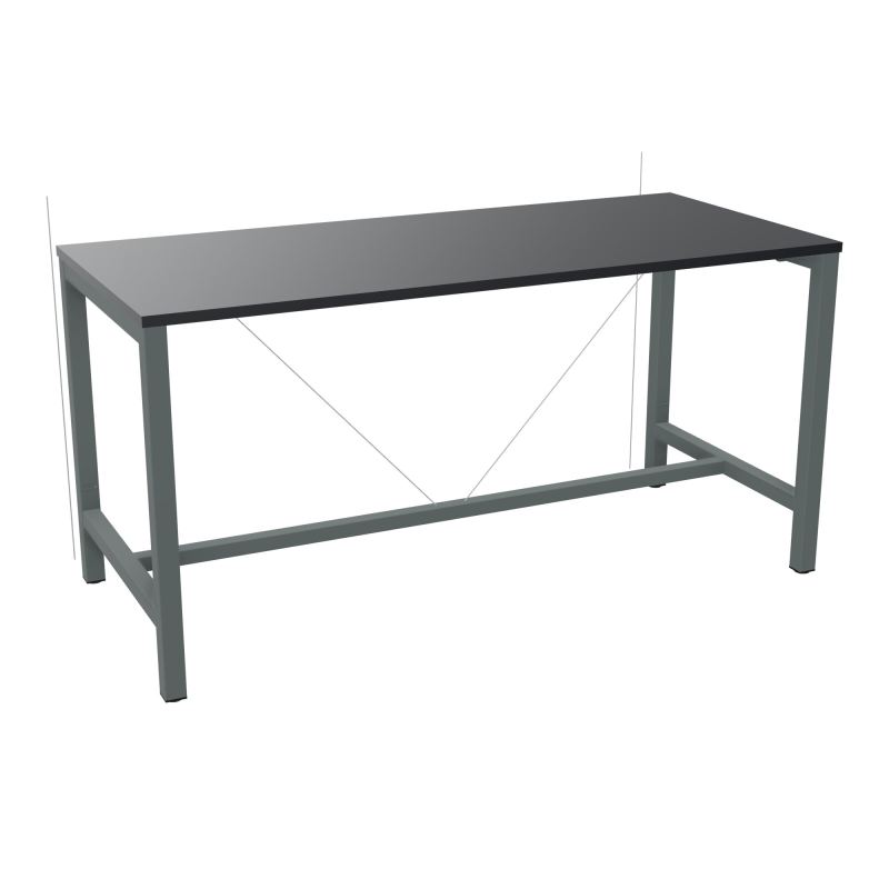 ARIAL T. REU L180XP80XH90 PIEDS ARCHE CARREE AVEC REPOSE PIED