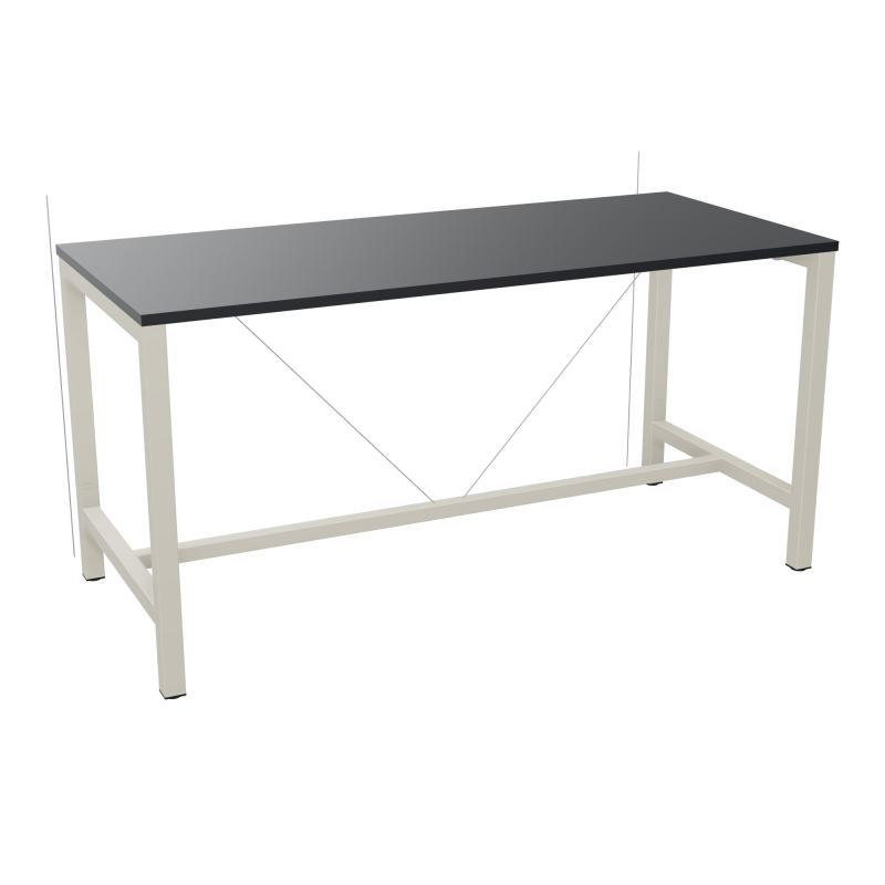 ARIAL T. REU L180XP80XH90 PIEDS ARCHE CARREE AVEC REPOSE PIED