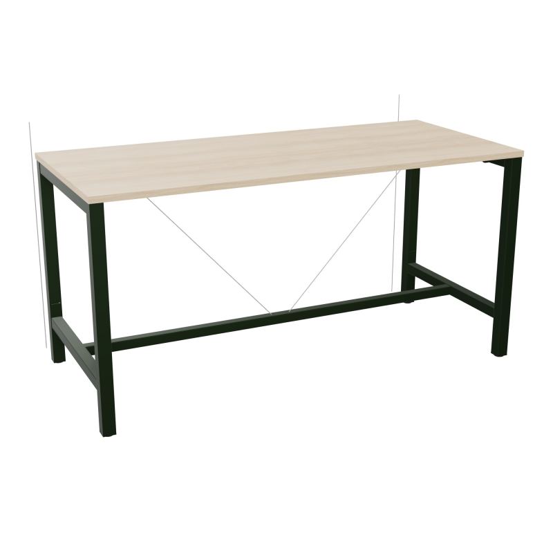 ARIAL T. REU L180XP80XH90 PIEDS ARCHE CARREE AVEC REPOSE PIED