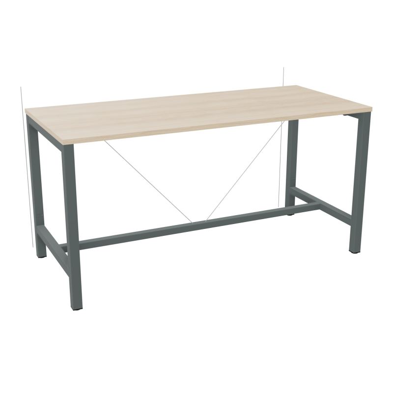 ARIAL T. REU L180XP80XH90 PIEDS ARCHE CARREE AVEC REPOSE PIED