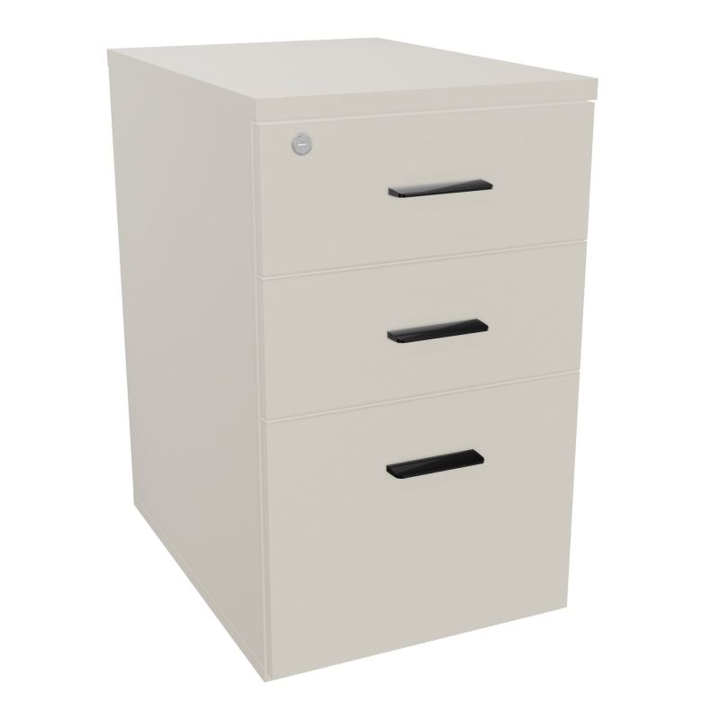RETOUR SUR CAISSON HAUTEUR BUREAU P60XL43,2 - 3 TIROIRS DONT 1DS TOP EP25MM N5 N5 SG