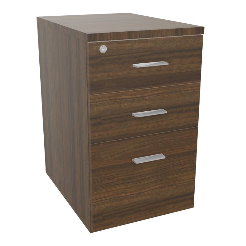 RETOUR SUR CAISSON HAUTEUR BUREAU P60XL43,2 - 3 TIROIRS DONT 1DS TOP EP25MM N6 N6 SB