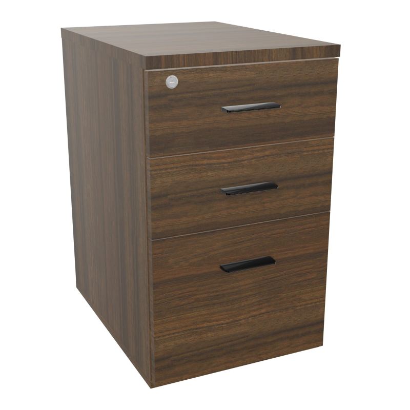 RETOUR SUR CAISSON HAUTEUR BUREAU P60XL43,2 - 3 TIROIRS DONT 1DS TOP EP25MM N6 N6 SG
