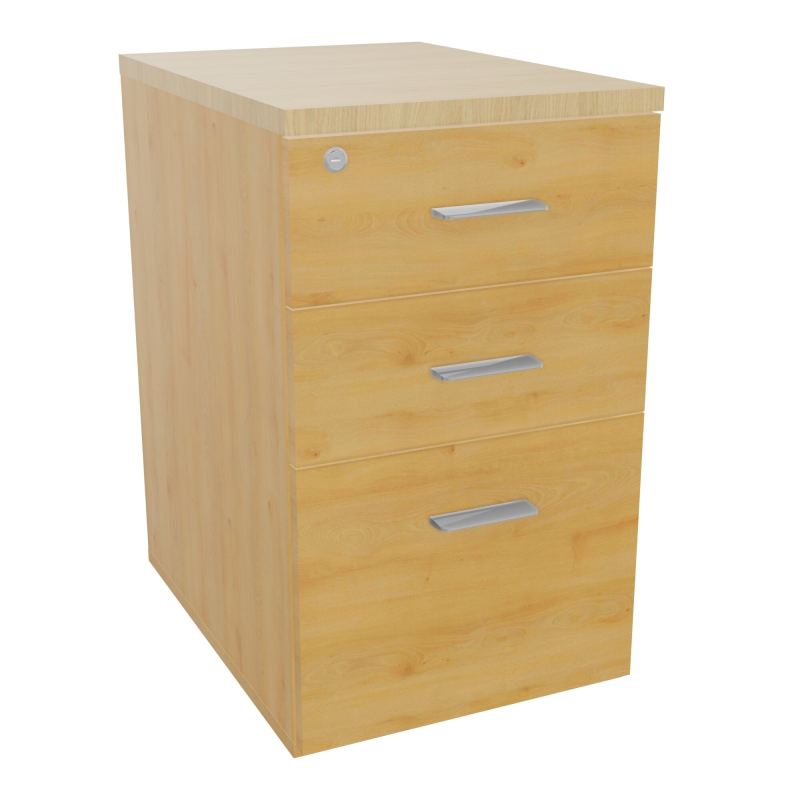 RETOUR SUR CAISSON HAUTEUR BUREAU P60XL43,2 - 3 TIROIRS DONT 1DS TOP EP25MM R5 R1 SB