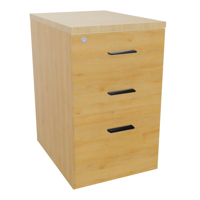 RETOUR SUR CAISSON HAUTEUR BUREAU P60XL43,2 - 3 TIROIRS DONT 1DS TOP EP25MM R5 R1 SG