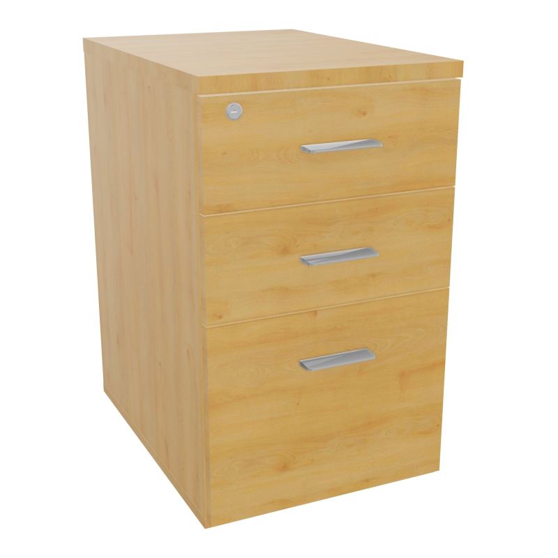 RETOUR SUR CAISSON HAUTEUR BUREAU P60XL43,2 - 3 TIROIRS DONT 1DS TOP EP25MM R5 R5 SB