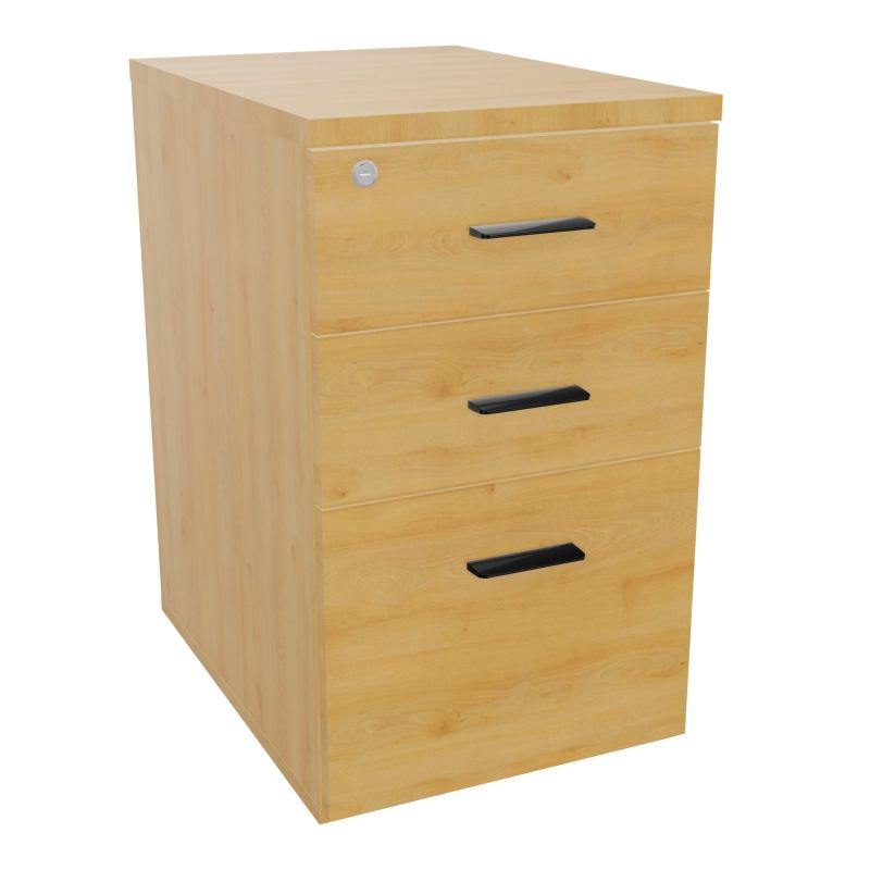 RETOUR SUR CAISSON HAUTEUR BUREAU P60XL43,2 - 3 TIROIRS DONT 1DS TOP EP25MM R5 R5 SG