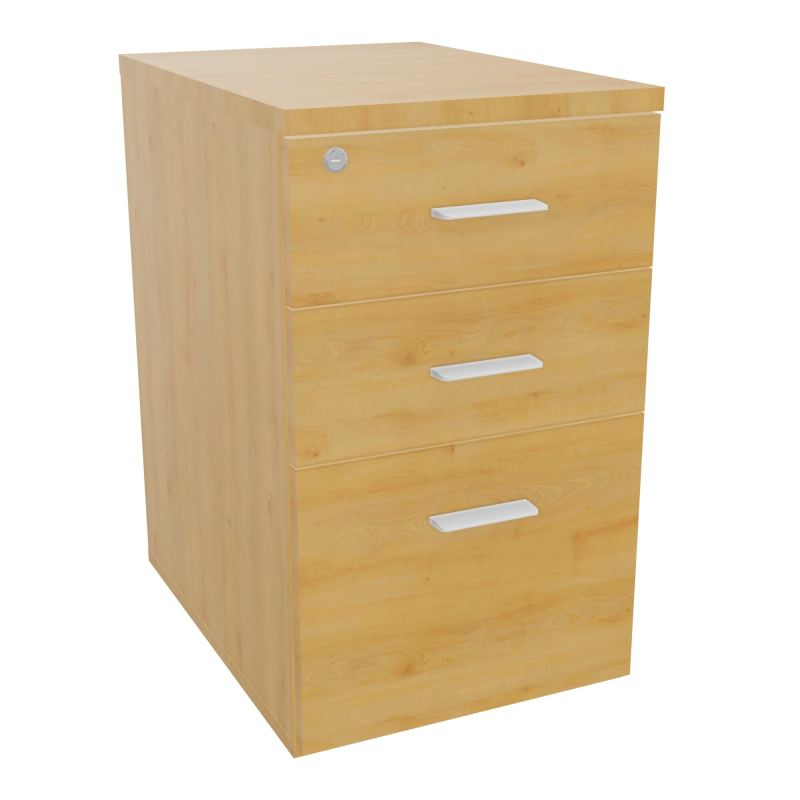 RETOUR SUR CAISSON HAUTEUR BUREAU P60XL43,2 - 3 TIROIRS DONT 1DS TOP EP25MM R5 R5 SO