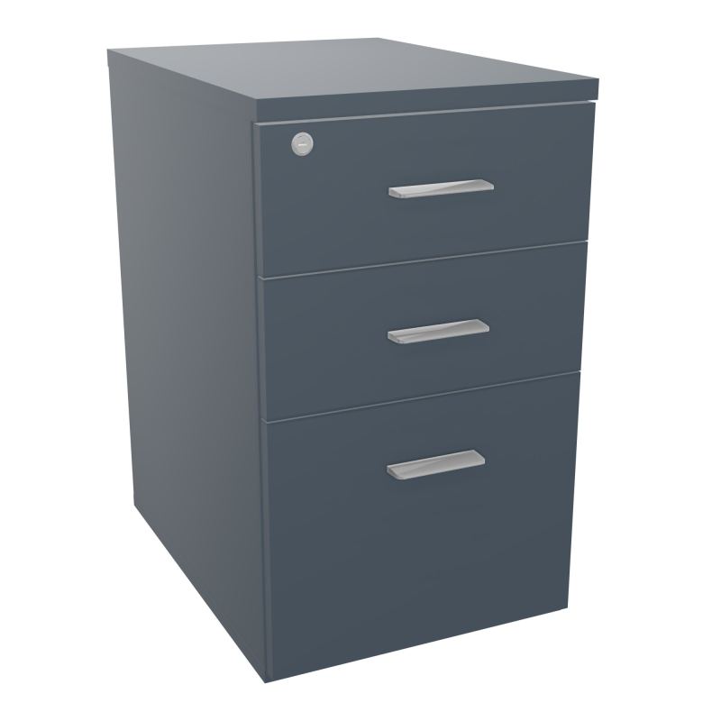 RETOUR SUR CAISSON HAUTEUR BUREAU P60XL43,2 - 3 TIROIRS DONT 1DS TOP EP25MM R6 R6 SB