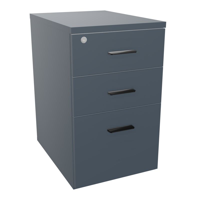 RETOUR SUR CAISSON HAUTEUR BUREAU P60XL43,2 - 3 TIROIRS DONT 1DS TOP EP25MM R6 R6 SG