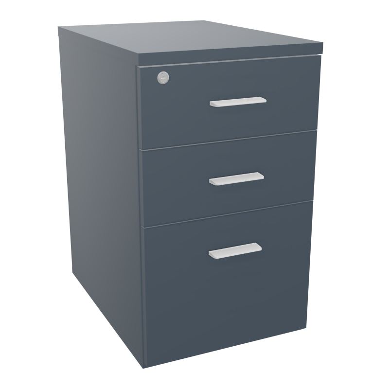 RETOUR SUR CAISSON HAUTEUR BUREAU P60XL43,2 - 3 TIROIRS DONT 1DS TOP EP25MM R6 R6 SO