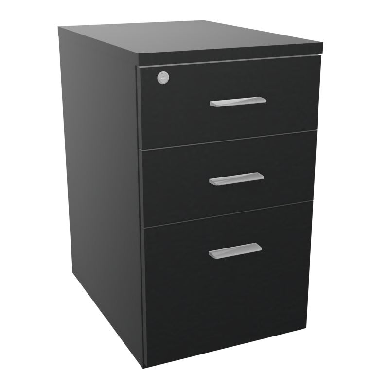 RETOUR SUR CAISSON HAUTEUR BUREAU P60XL43,2 - 3 TIROIRS DONT 1DS TOP EP25MM R9 R9 SB