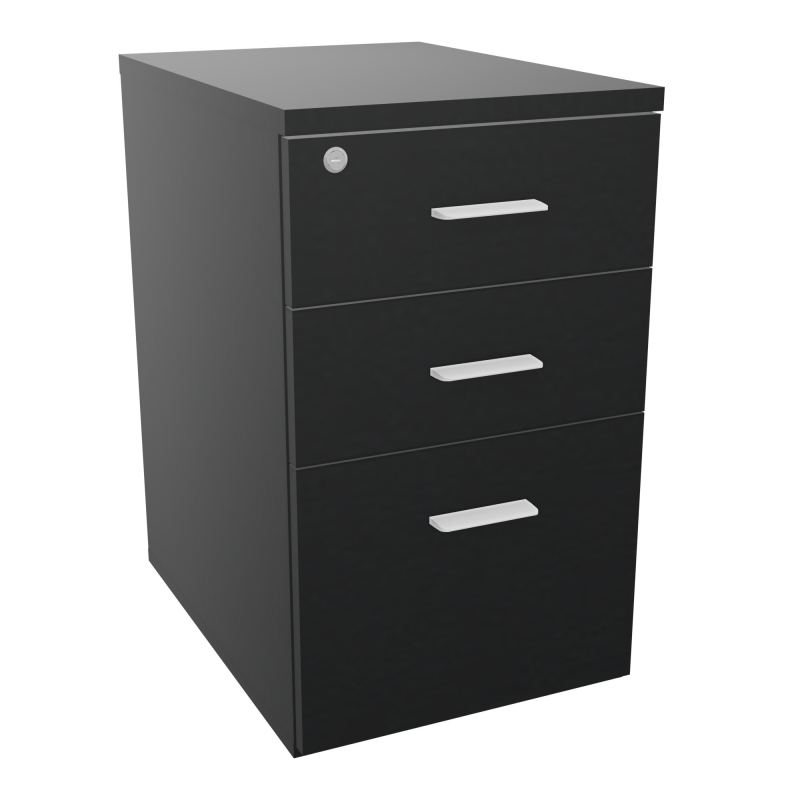 RETOUR SUR CAISSON HAUTEUR BUREAU P60XL43,2 - 3 TIROIRS DONT 1DS TOP EP25MM R9 R9 SO