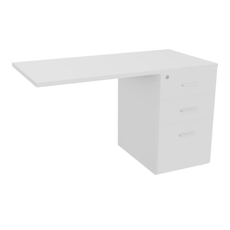 RETOUR SUR CAISSON HAUTEUR BUREAU P60XL120 - 3 TIROIRS DONT 1DS TOP EP25MM MG MG SO