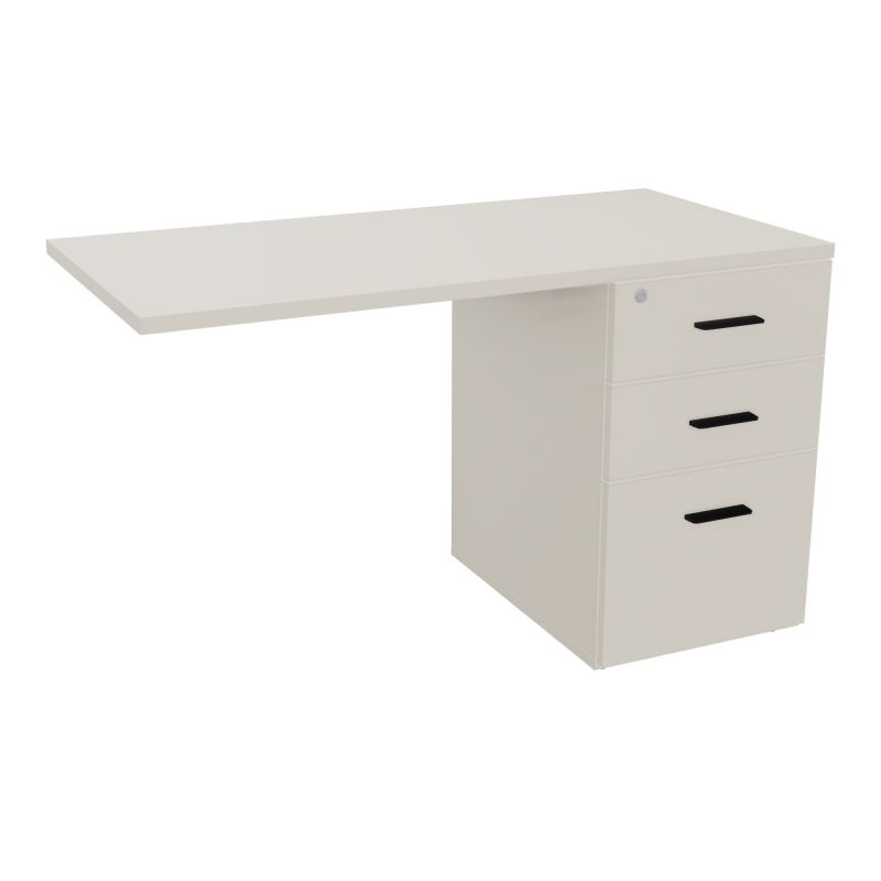 RETOUR SUR CAISSON HAUTEUR BUREAU P60XL120 - 3 TIROIRS DONT 1DS TOP EP25MM N5 N5 SG