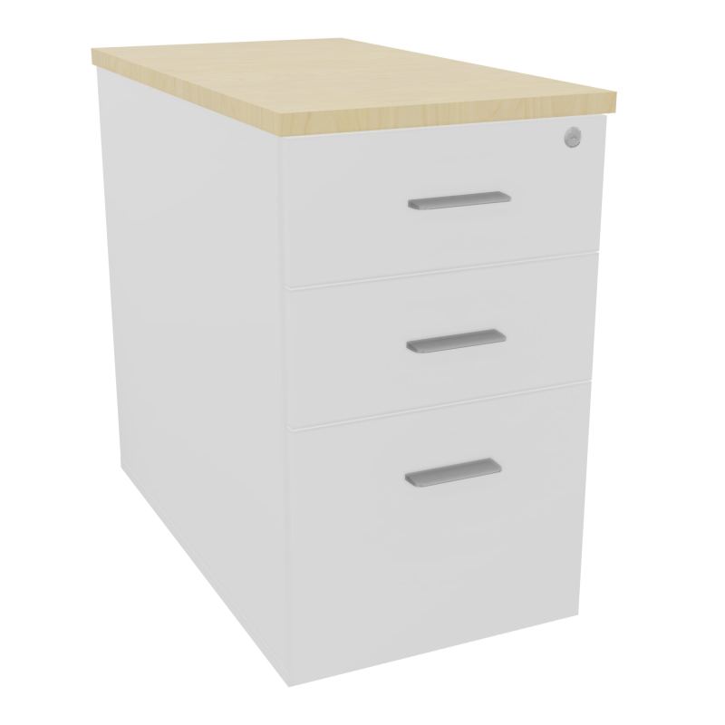 EXTENSION SUR CAISSON HAUTEUR P80XL43,2 cm - 3 TIROIRS DONT 1DS TOP EP25MM MG N8 SB