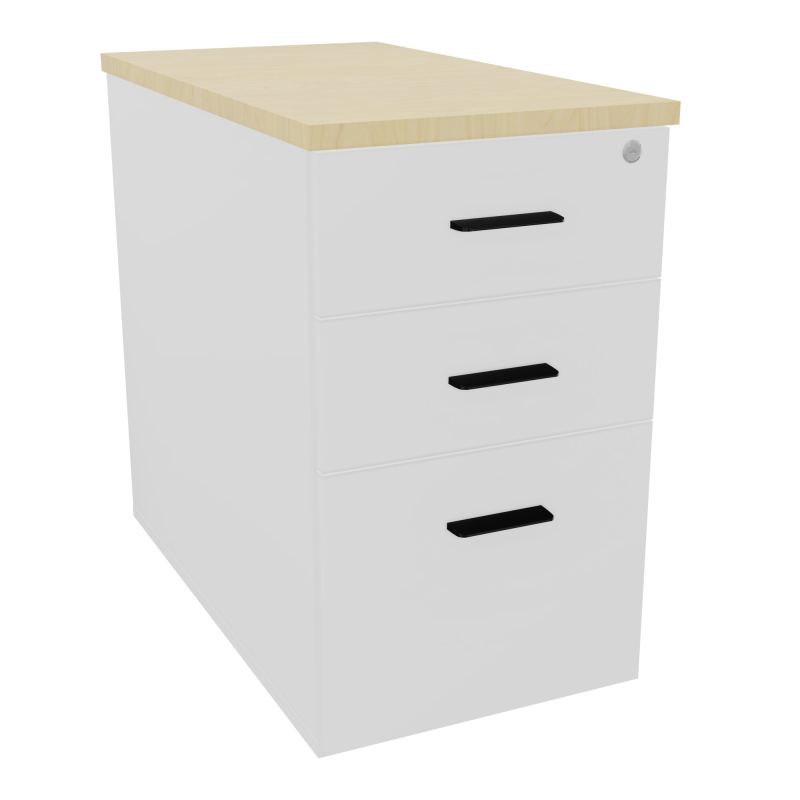 EXTENSION SUR CAISSON HAUTEUR P80XL43,2 cm - 3 TIROIRS DONT 1DS TOP EP25MM MG N8 SG