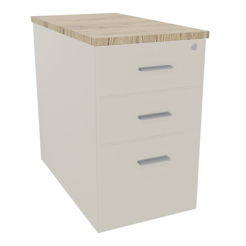 EXTENSION SUR CAISSON HAUTEUR P80XL43,2 cm - 3 TIROIRS DONT 1DS TOP EP25MM N5 R3 SB