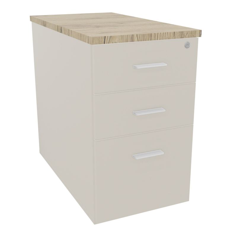 EXTENSION SUR CAISSON HAUTEUR P80XL43,2 cm - 3 TIROIRS DONT 1DS TOP EP25MM N5 R3 SO