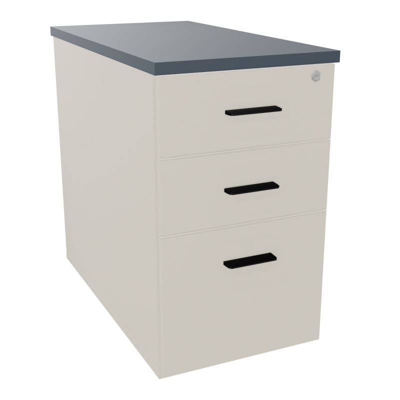 EXTENSION SUR CAISSON HAUTEUR P80XL43,2 cm - 3 TIROIRS DONT 1DS TOP EP25MM N5 R6 SG