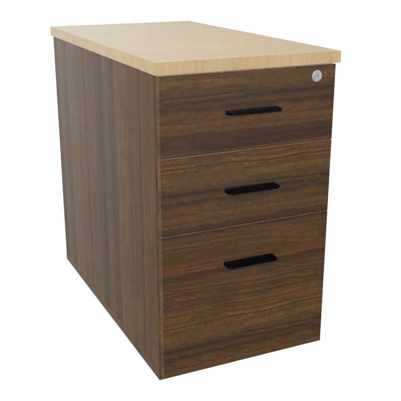 EXTENSION SUR CAISSON HAUTEUR P80XL43,2 cm - 3 TIROIRS DONT 1DS TOP EP25MM N6 R1 SG