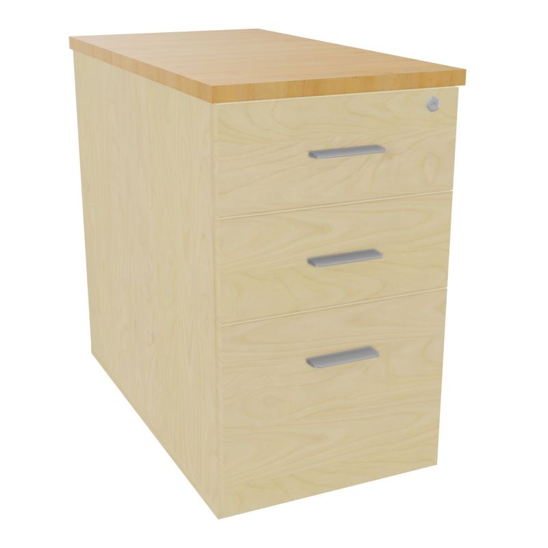 EXTENSION SUR CAISSON HAUTEUR P80XL43,2 cm - 3 TIROIRS DONT 1DS TOP EP25MM N8 R5 SB