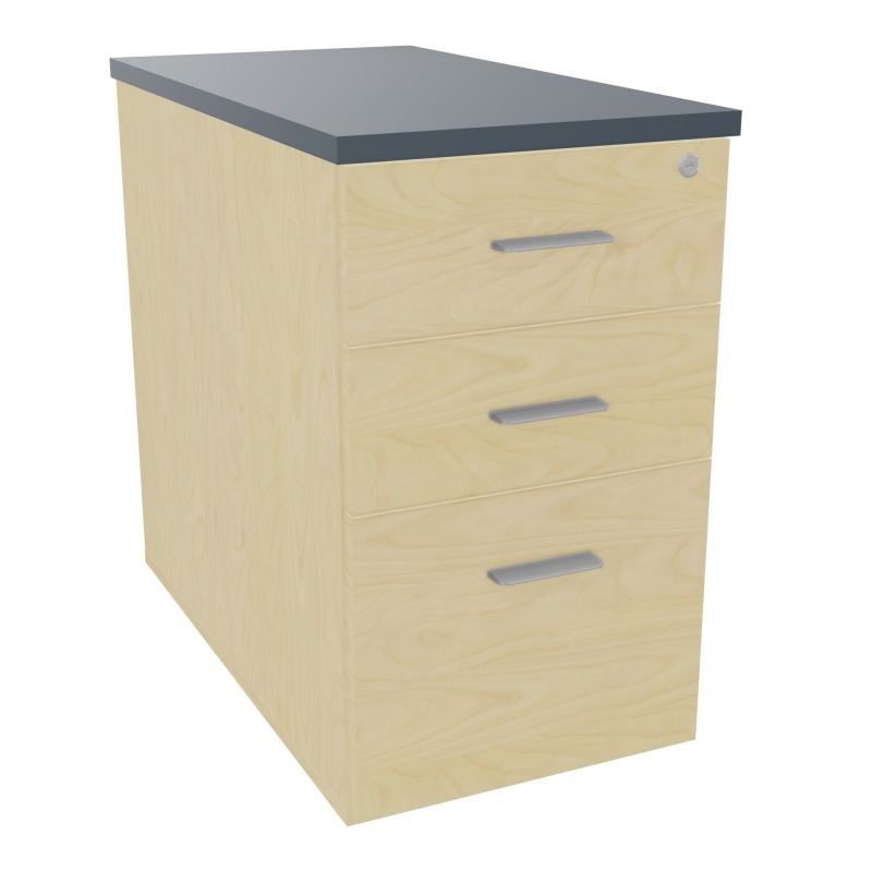 EXTENSION SUR CAISSON HAUTEUR P80XL43,2 cm - 3 TIROIRS DONT 1DS TOP EP25MM N8 R6 SB